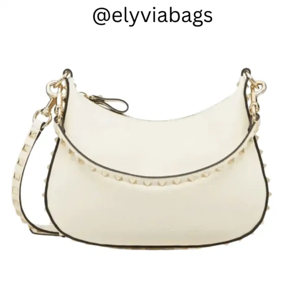 VG rockstud small shoulder bag cream