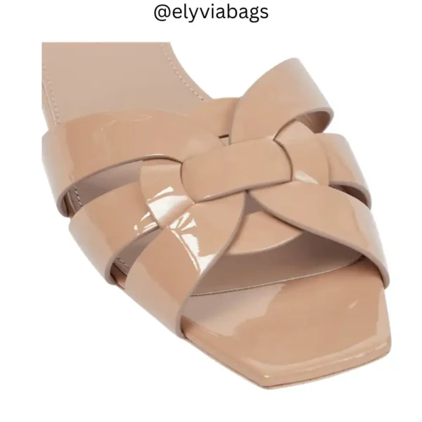 YSL Tribute Nu Pieds Flats Shiny Nude zoom view