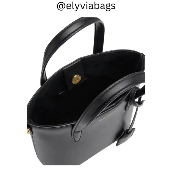 YSL shopping toy totte bag black open view