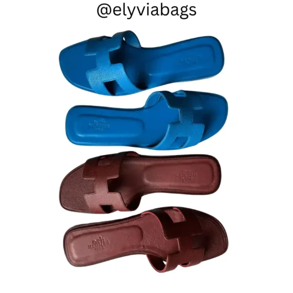 hermes oran sandal blue and plum