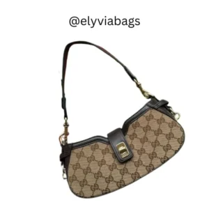 moon side mini shoulder bag - beige and ebony canvas