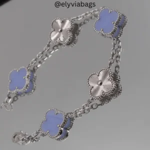 Van Cleef Purple Lavender Chalcedony 5 Motifs bracelet