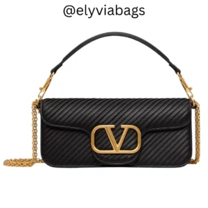 vg Loco shoulder bag in Pleated nappa Black