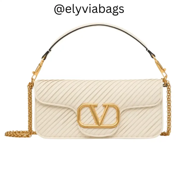 vg Loco shoulder bag in Pleated nappa cream