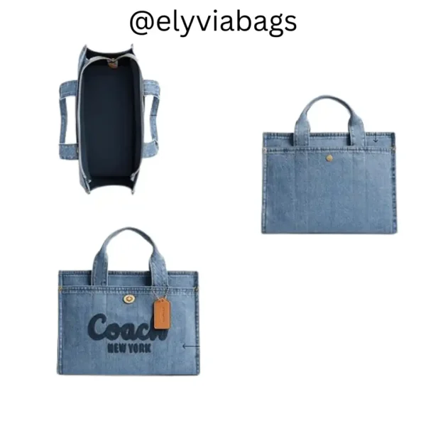 Couch womens tote bag denim detail