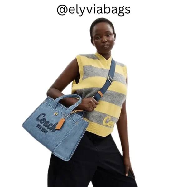 Couch womens tote bag denim shoulder carry