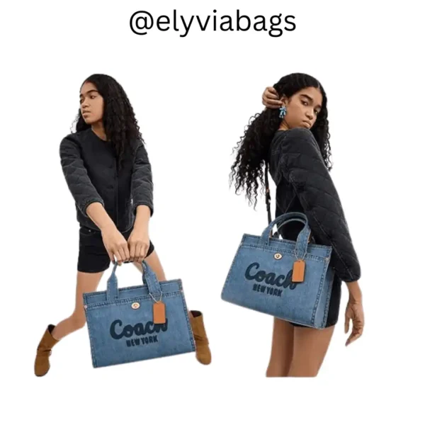 Couch womens tote bag denim with model