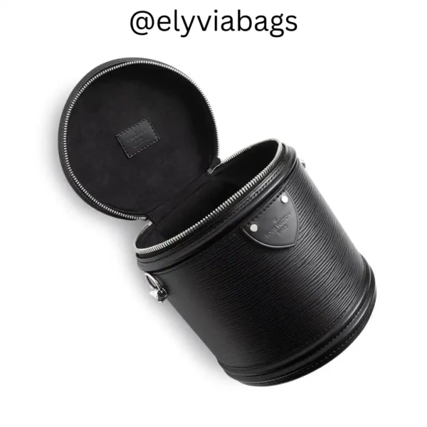 LV Cannes epi leather black open view
