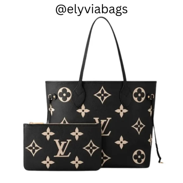 LV Neverfull MM Giant Monogram Black