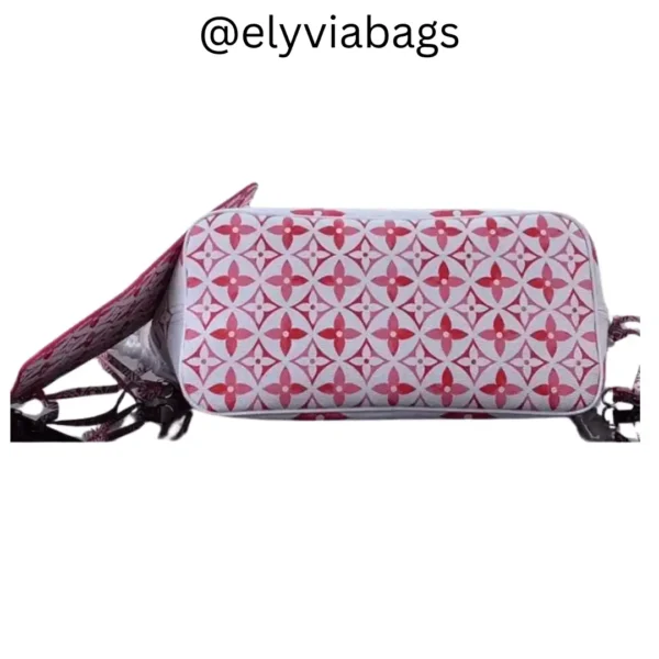 LV Neverfull mm bag Pink monogram bottom view