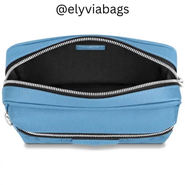 LV outdoor bumbag monogram denim blue open view