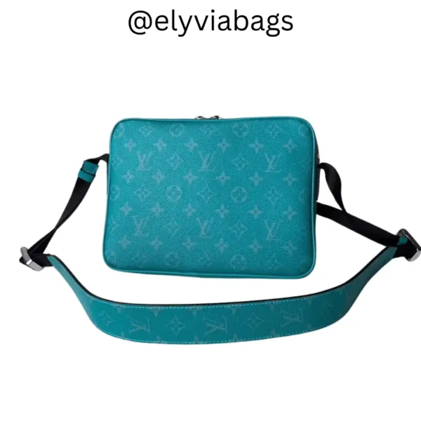LV outdoor messenger bag sea green back view