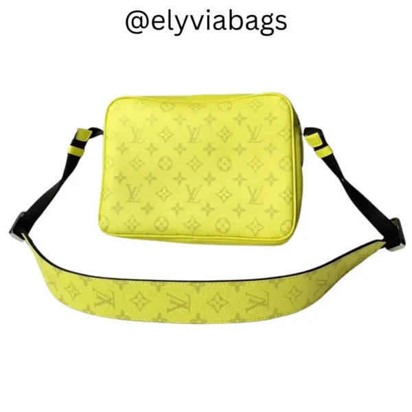 LV outdoor messenger bag yellow back