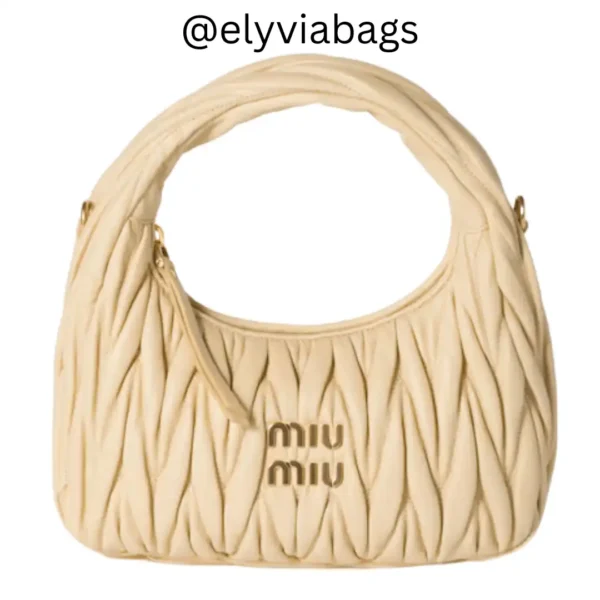 miu miu bosra hobo wander in nappa beige small