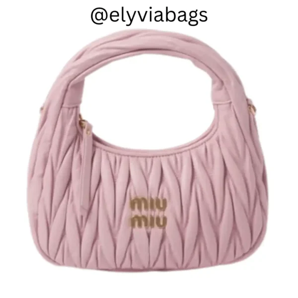miu miu bosra hobo wander in nappa pink Small