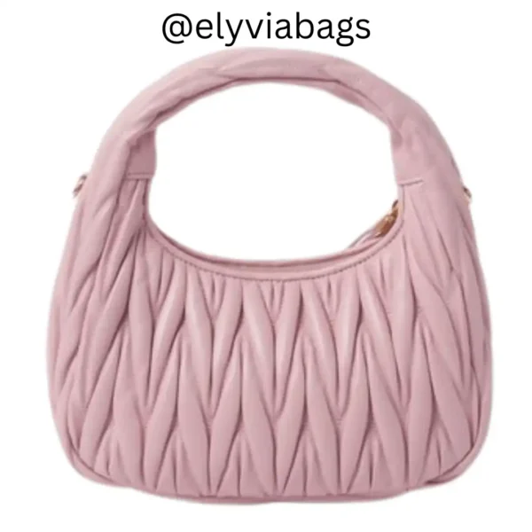 miu miu bosra hobo wander in nappa pink back view