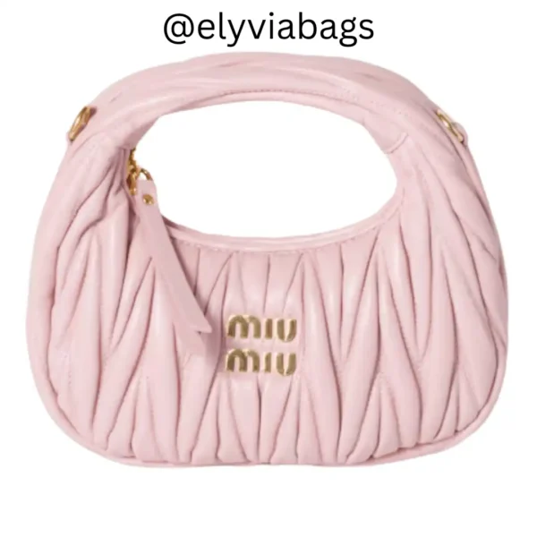 miu miu bosra hobo wander in nappa pink mini