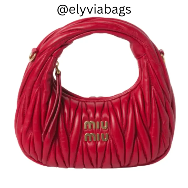 miu miu bosra hobo wander in nappa red mini