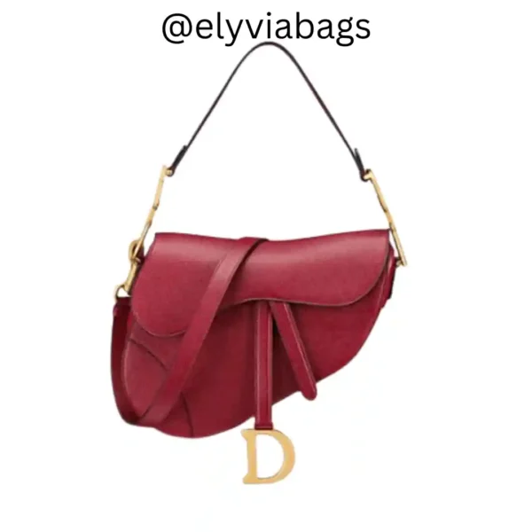 Dior Saddle Bag Cherry Red
