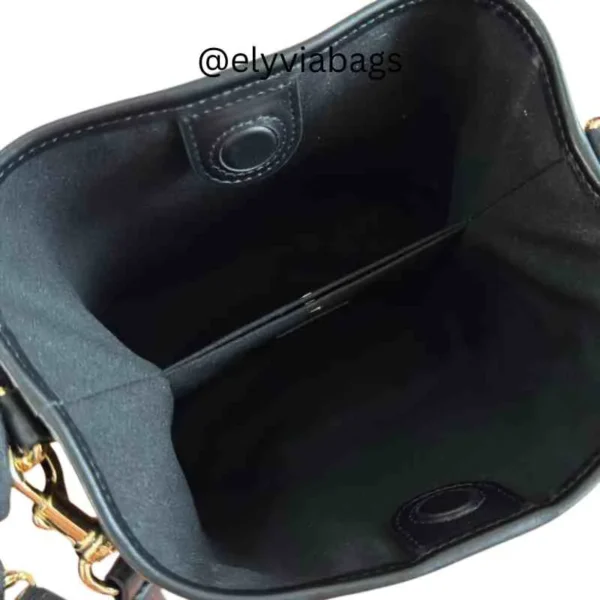GG Emblem Small Bucket Bag inside
