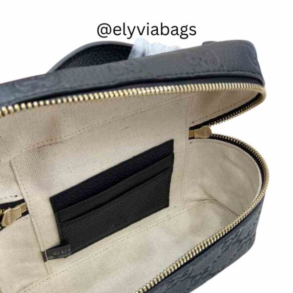 GG Emblem mini shoulder bag inside