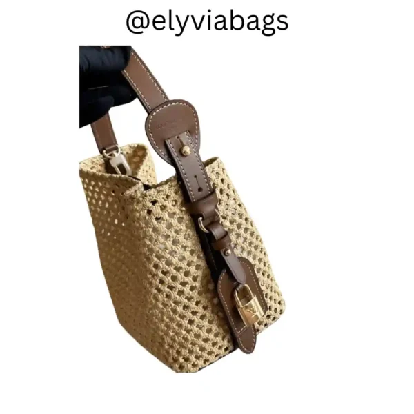 LV All in BB Bag in Raffia side view