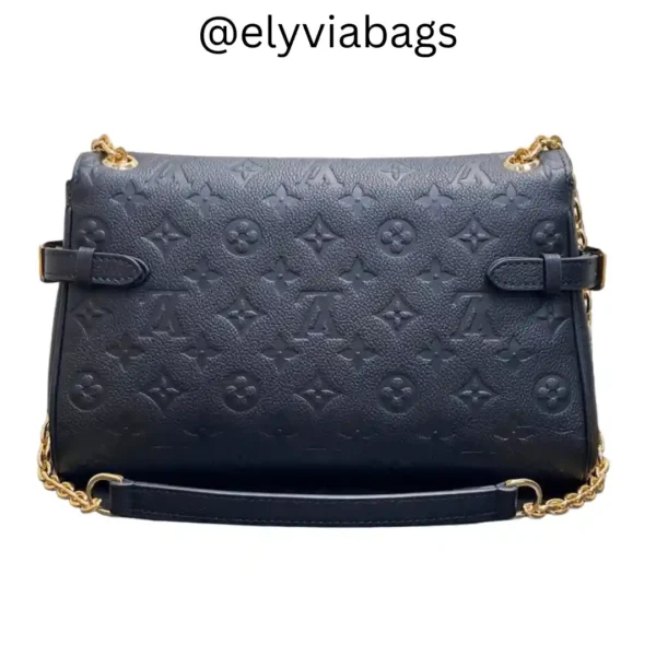 LV Anytime Flap Bag Black back view