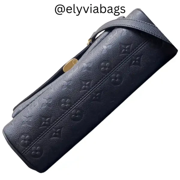 LV Anytime Flap Bag Black bottom side view