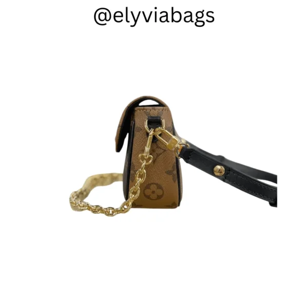 LV Ivy Wallet on Chain side view