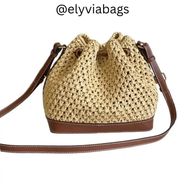 LV Noé BB Raffia Bag back view