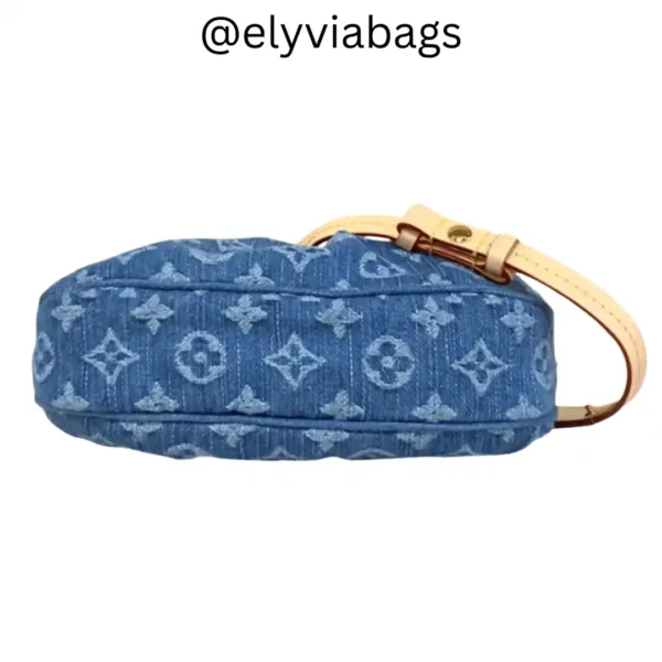 LV Pochette Valley Monogram Denim Bag bottom view