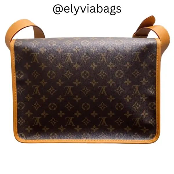LV Satchel Messenger Bag back view