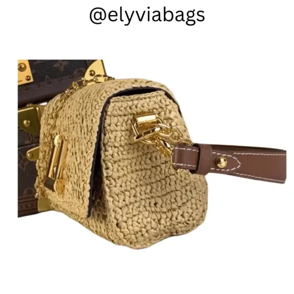 LV Twist West bag in Raffia side view