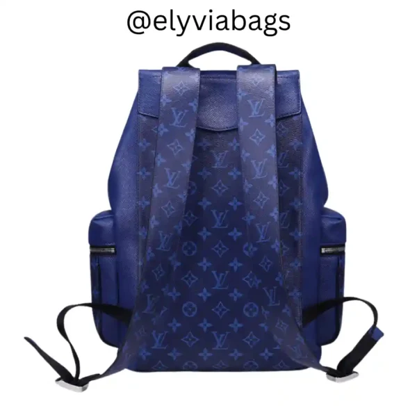 LV outdoor backpack blue back view