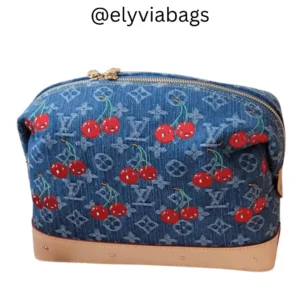 LV x TM Cosmetic Pouch GM cherry denim