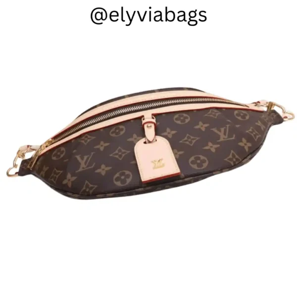 lv high rise pm bag crossbody brown side view