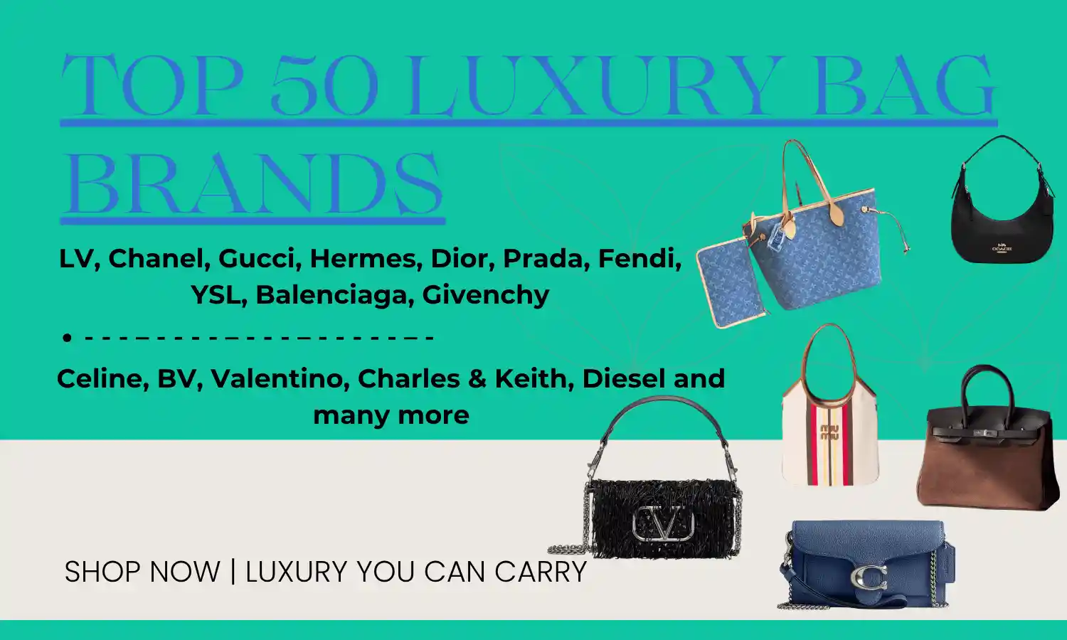 top 50 luxury bag brands