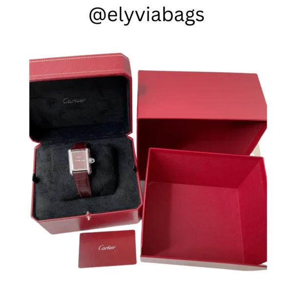 Cartier tank Louis without crystals box view