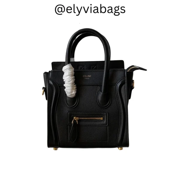 celine nano luggage bags black