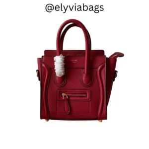 celine nano luggage bags red