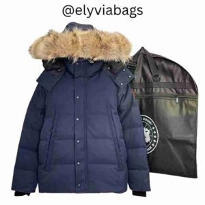 Fur Jacket navy blue elyviabags