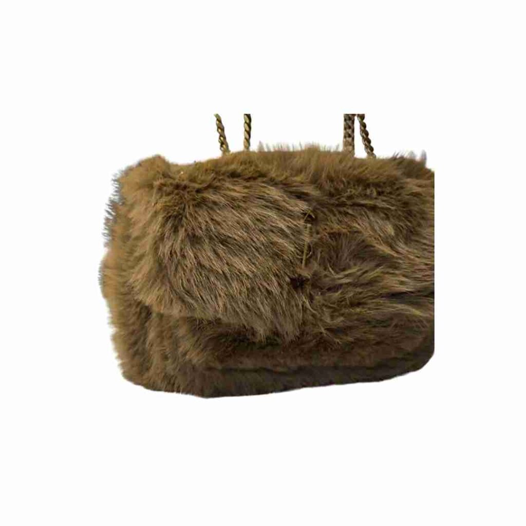 elegant fur bag brown elyviabags